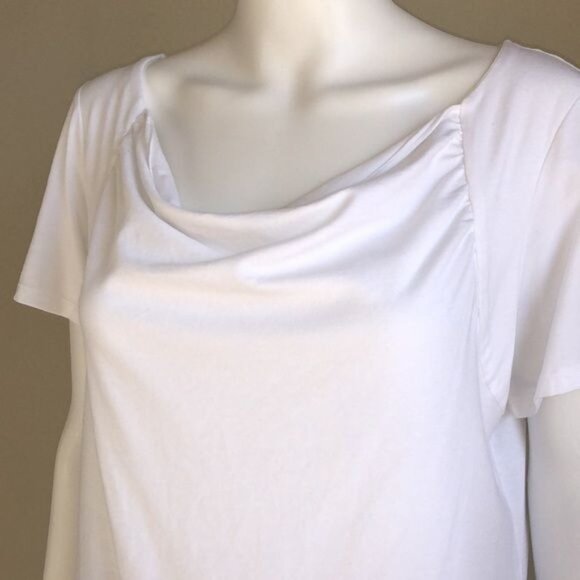 PENDLETON Draped and Ruched Neck Short Sleeve Tee - XL - Picture 4 of 7